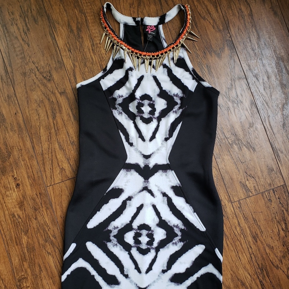 Black and white BEBE dress